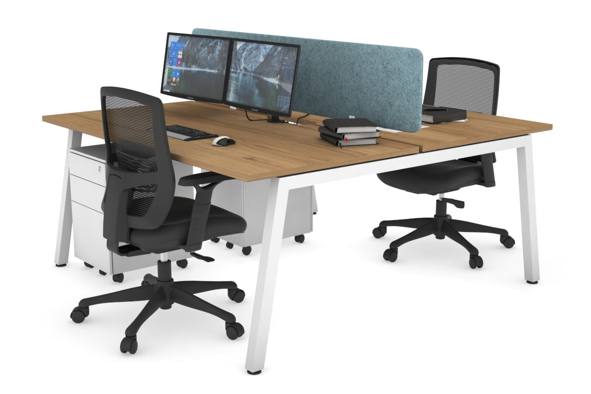 Quadro 2 Person Office Workstation Desk [1600L x 700W] - Perfect for Shared Workspaces & Home Offices