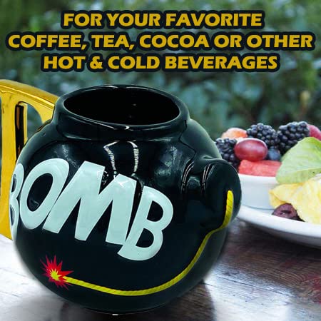 Caliber Gourmet Ceramic Large Coffee Mug - 16 Oz Insulated Travel Mug for Tea & Coffee, Fits K-Cup Coffee Makers - Perfect for Camping, Outdoor Adventures & Gun Enthusiasts - Ideal for Home, Office & Gifts