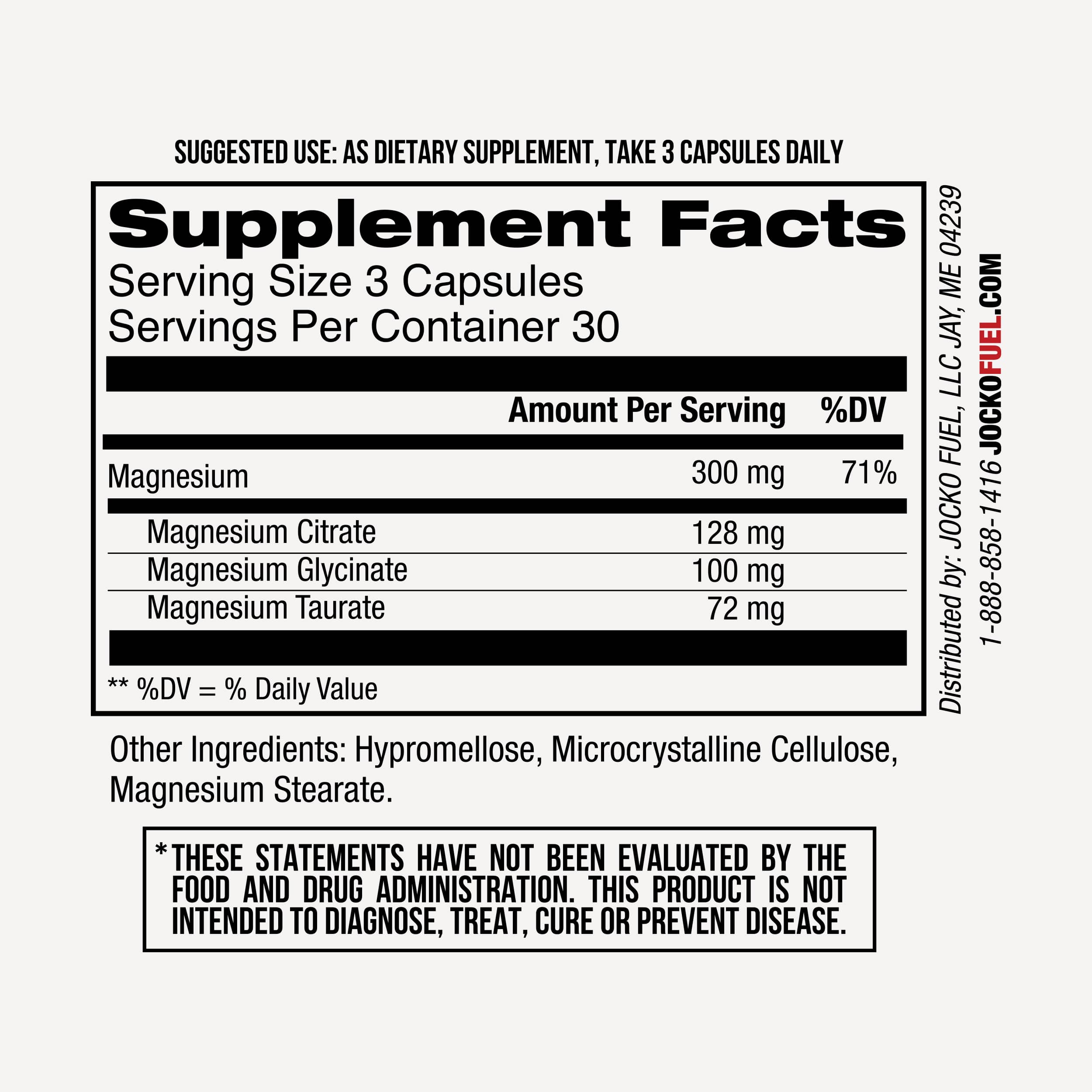 Jocko Magnesium Supplement 24594356 - Supports Muscle Recovery, Sleep & Stress Relief for Athletes & Active Lifestyles