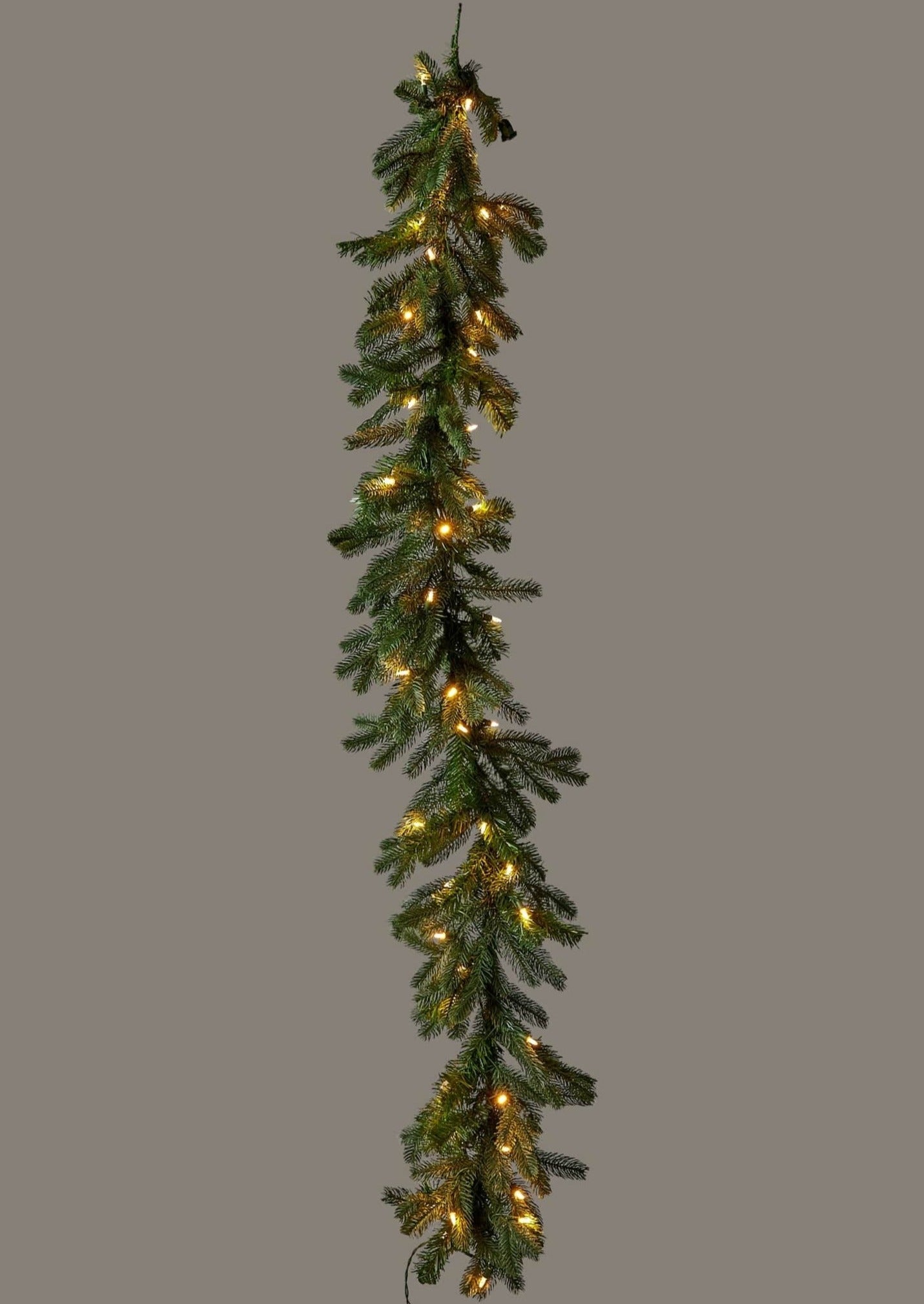 Premium Artificial Christmas Spruce Garland with 200 Warm White LED Lights - 6ft Pine Needle Holiday Decor for Fireplace Mantel, Staircase & Christmas Tree (72