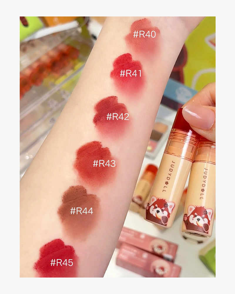 JUDYDOLL X Hongshan Forest Zoo Velvet Lip Mud - Long Lasting Matte Liquid Lipstick, Vegan & Cruelty Free Makeup for Daily Wear, Party & Special Occasions