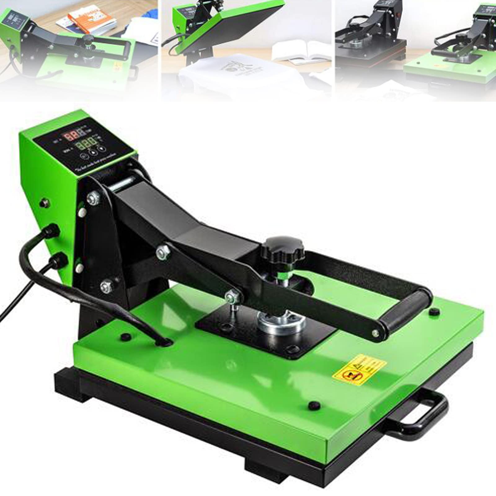 LXILUV 15x15 Inch Heat Press Machine for T-Shirts - High Temperature Resistant with Digital LED Timer, Swing Away T-Shirt Printing Press - Perfect for DIY Custom Shirts, Sublimation, and Home Business Use