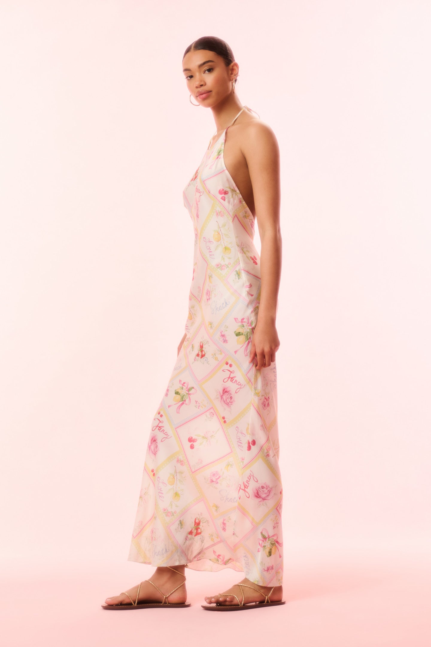 Brynthe Silk Blend Fruit Print Dress - Floral Summer Dress for Women, Elegant & Comfortable - Perfect for Beach Vacations, Garden Parties & Casual Outings