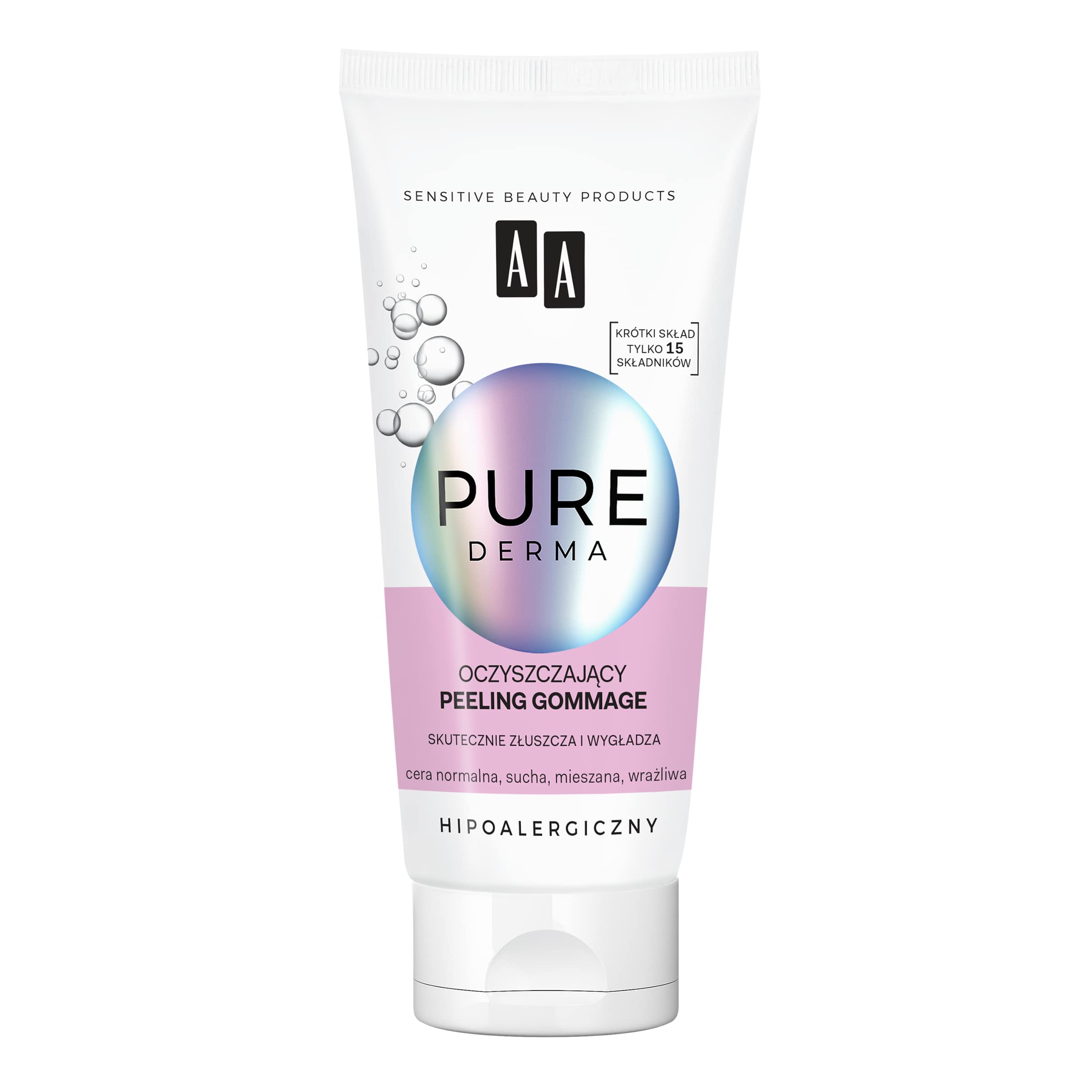 AA Pure Derma Cleansing Scrub Gommage 75ml - Gentle Exfoliating Face Wash for Acne & Blackheads - Perfect for Daily Skincare Routine & Travel