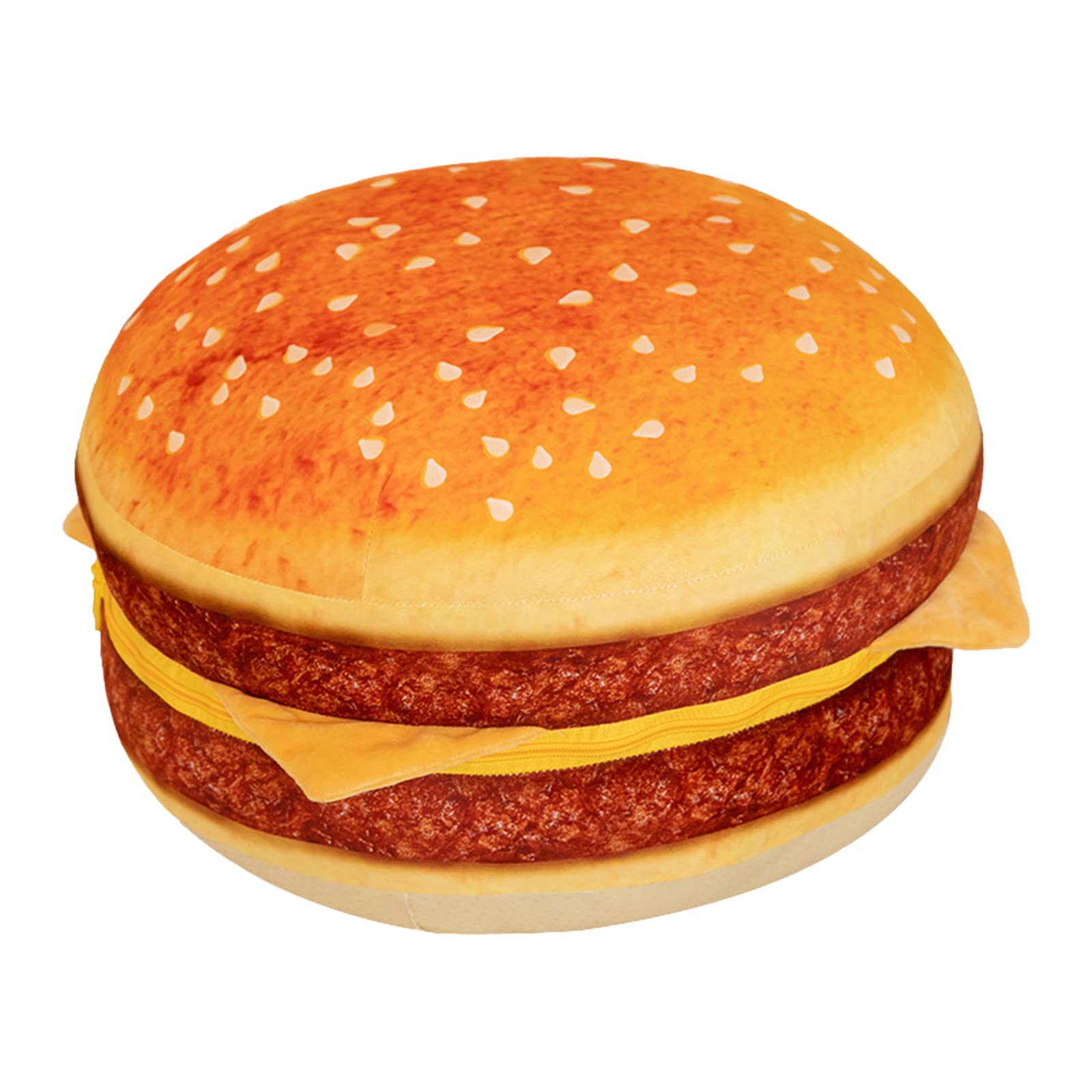 **Giant Hamburger Plush Pillow - Soft Fluffy Stuffed Burger Toy for Kids, Boys & Babies - Large Plushie Gift for Bedroom Decor, Couch Cushion, Playroom & Sleep Aid (One Size)**