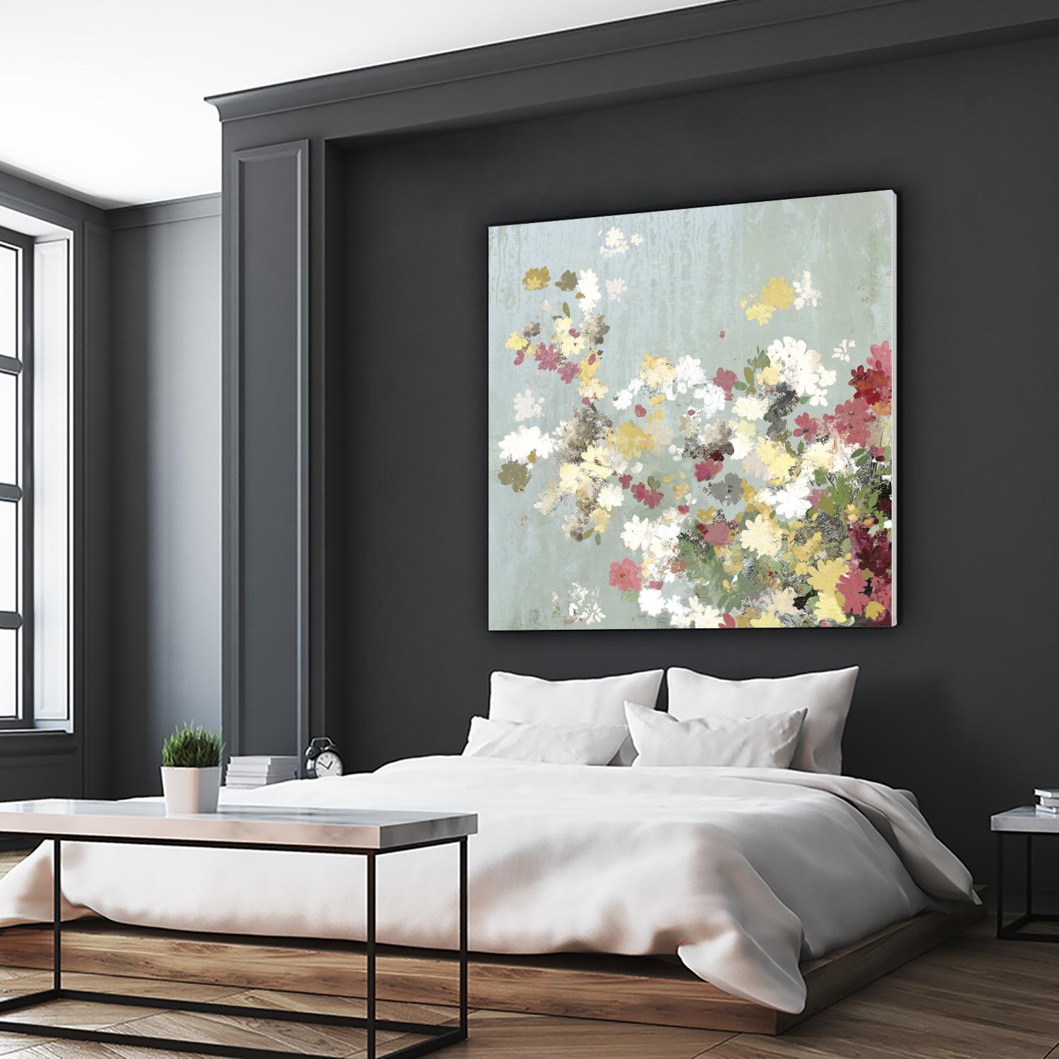 Abstract Bouquet I - Modern Floral Wall Art Print for Home & Office Decor | Elegant Botanical Painting | Perfect for Living Room, Bedroom, or Gift Giving