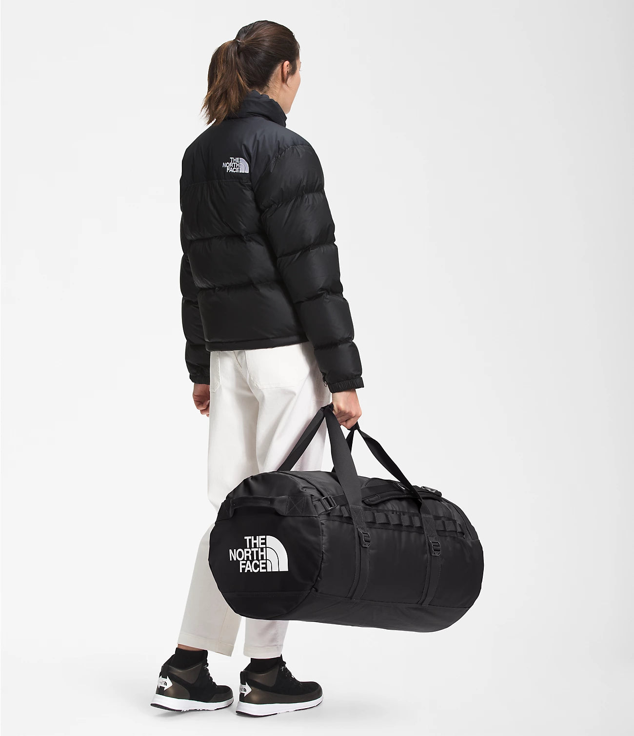 Base Camp Duffel Bag M 71L - Durable Travel Duffel for Camping, Hiking & Outdoor Adventures - NF0A52SA Past Season - Perfect for Gear Storage & Weekend Getaways