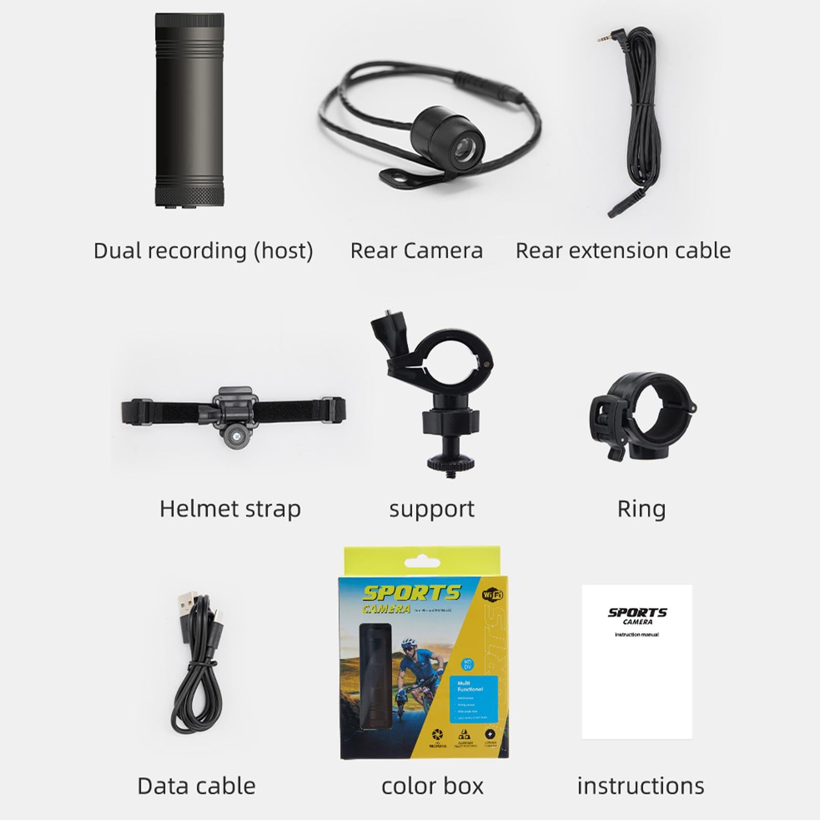 1080P Waterproof WiFi Bike Camera | Handlebar Monitor for Road Bikes & Motorcycles - Perfect for Adventure Riding