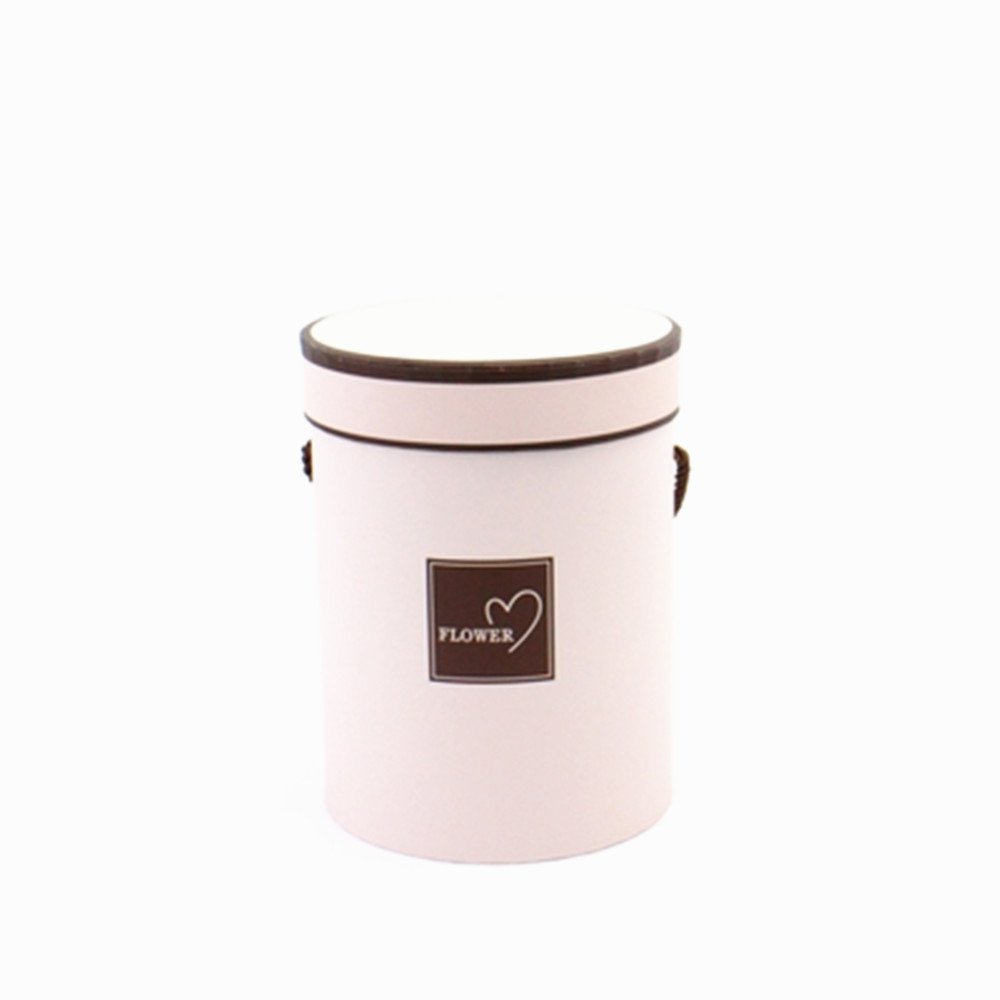 BBJ WRAPS Pink Floral Gift Box - 1 Piece Round Florist Packaging for Gift Wrapping, Wedding Favors, Party Decor & DIY Crafts