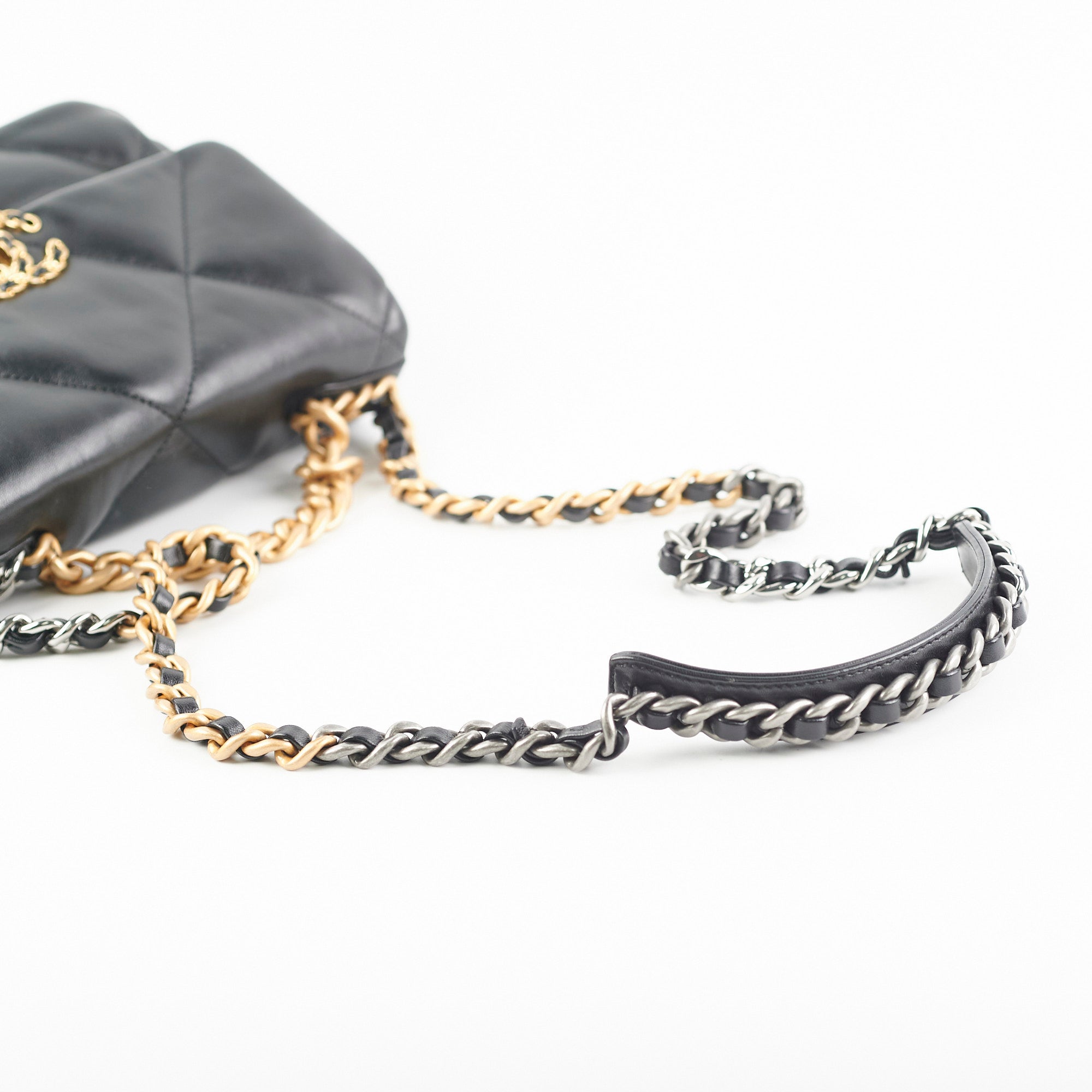 Chanel 19 Small Black Flap Bag - Luxury Quilted Leather Shoulder Bag for Women | Perfect for Evening Events, Date Nights & Special Occasions