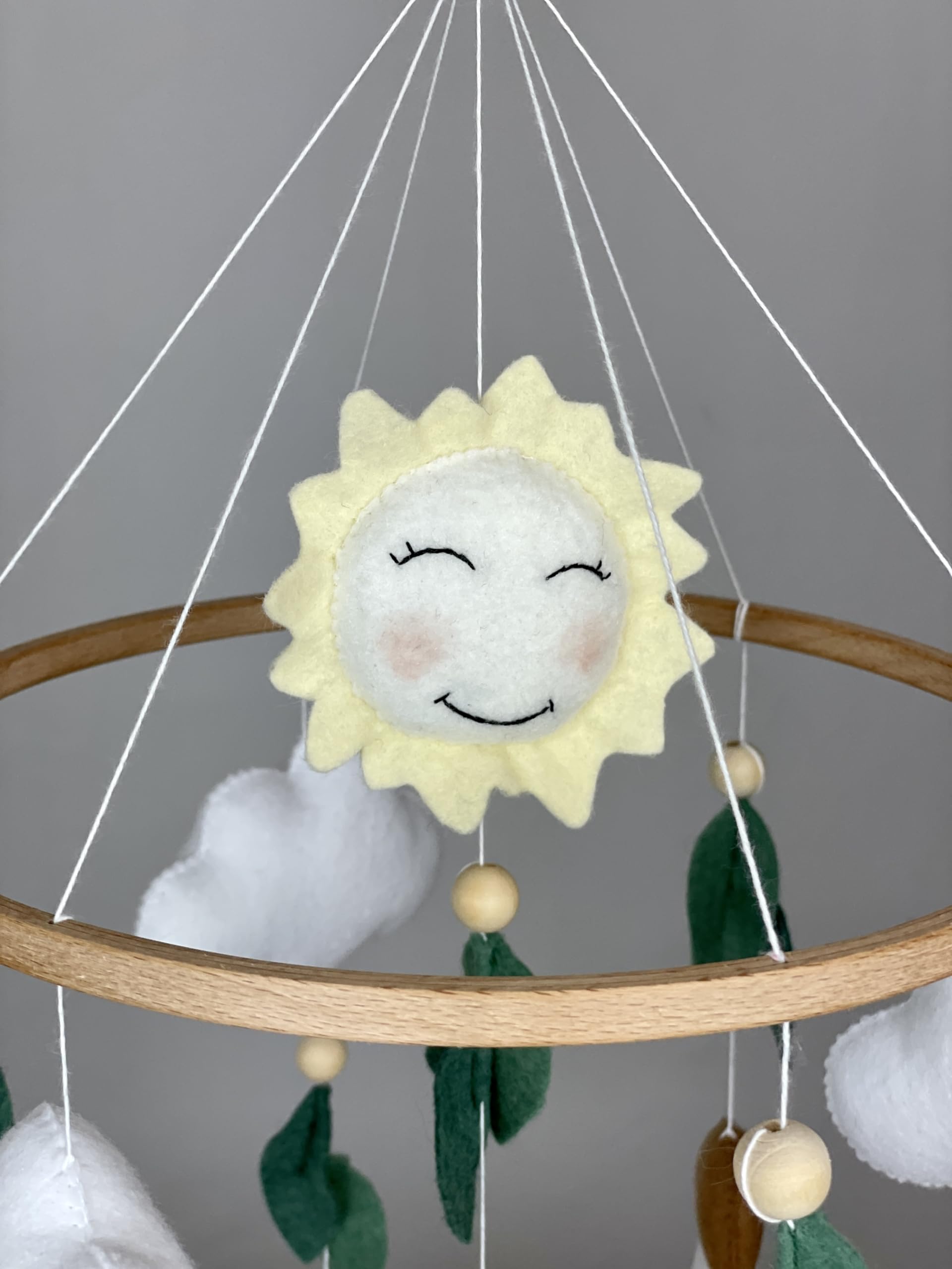 Woodland Animals Crib Mobile - Fox, Mushroom & Forest Nursery Mobile for Baby Boys & Girls | Neutral Felt Hanging Mobile | Perfect Newborn Gift for Nursery Decor & Baby Shower