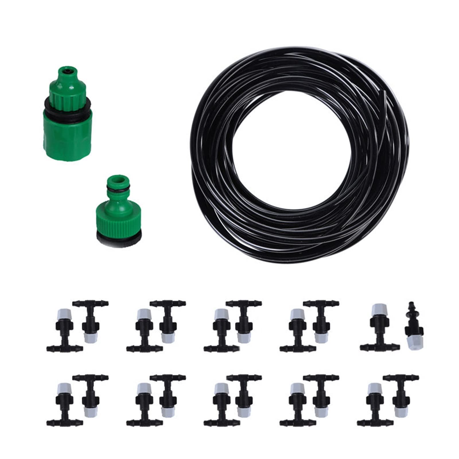 ZEAKS Outdoor Misting Cooling System - 10m Garden Sprinkler Nozzle Kit for Patio, Greenhouse & Plants | Water Spray Hose for Summer Cooling & Plant Watering | Perfect for Backyard, Deck & Outdoor Relaxation