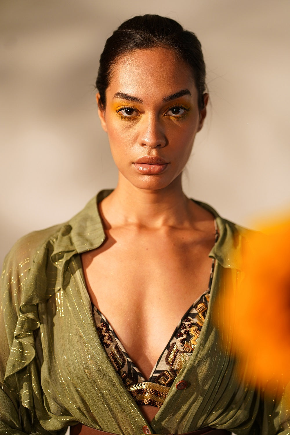 Lace Bralette with Hand-Embroidered Metallic Embellishments - Comfortable Wireless Bralette for Women | Perfect for Layering, Casual Wear & Special Occasions