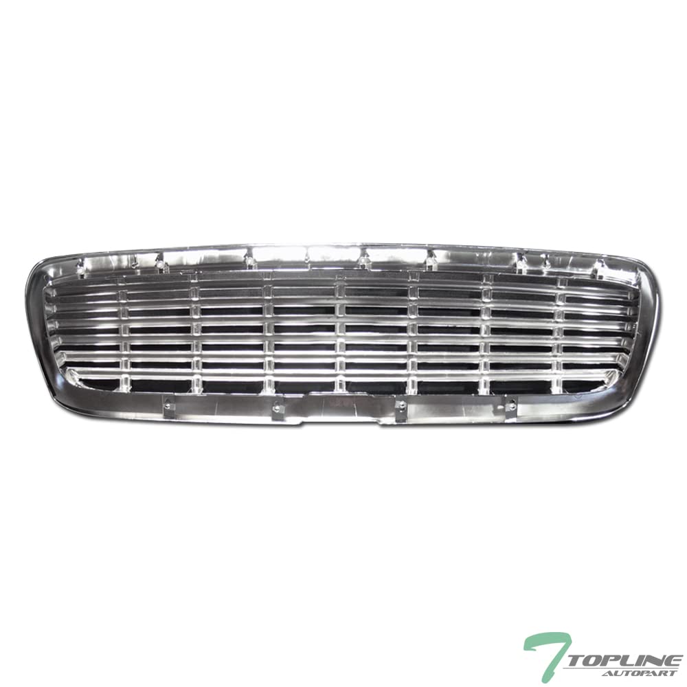 97-04 Dodge Dakota & 98-03 Durango Chrome ABS Front Hood Bumper Grill Guard - Heavy Duty Protection for Off-Road, Truck Shows & Daily Driving