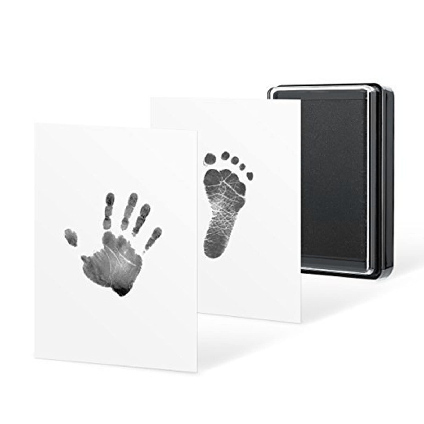 TOPINCN Baby Handprint & Footprint Ink Pad Kit - Non-Toxic Black Ink for Creating Lasting Keepsakes, Perfect for Baby Shower Gifts, Newborn Memories & First Year Milestones