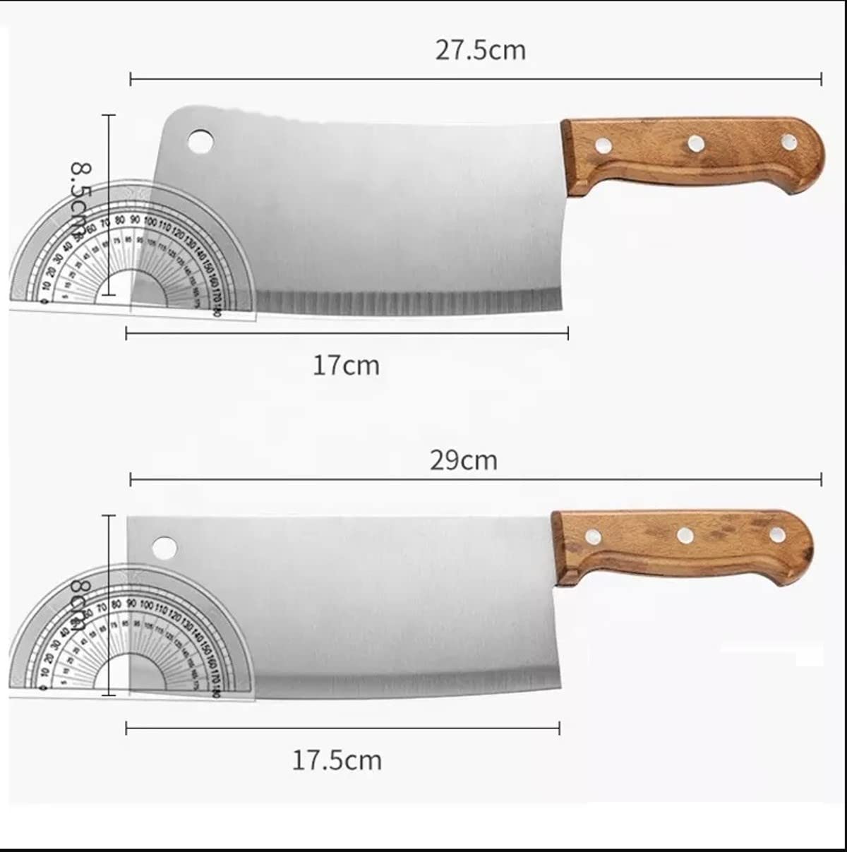 VATSHVI Professional High Carbon Stainless Steel Meat Cleaver Knife - Ultra Sharp Butcher Knife for Chopping Meat, Vegetables & Bones - Perfect for Home Kitchens & Commercial Use