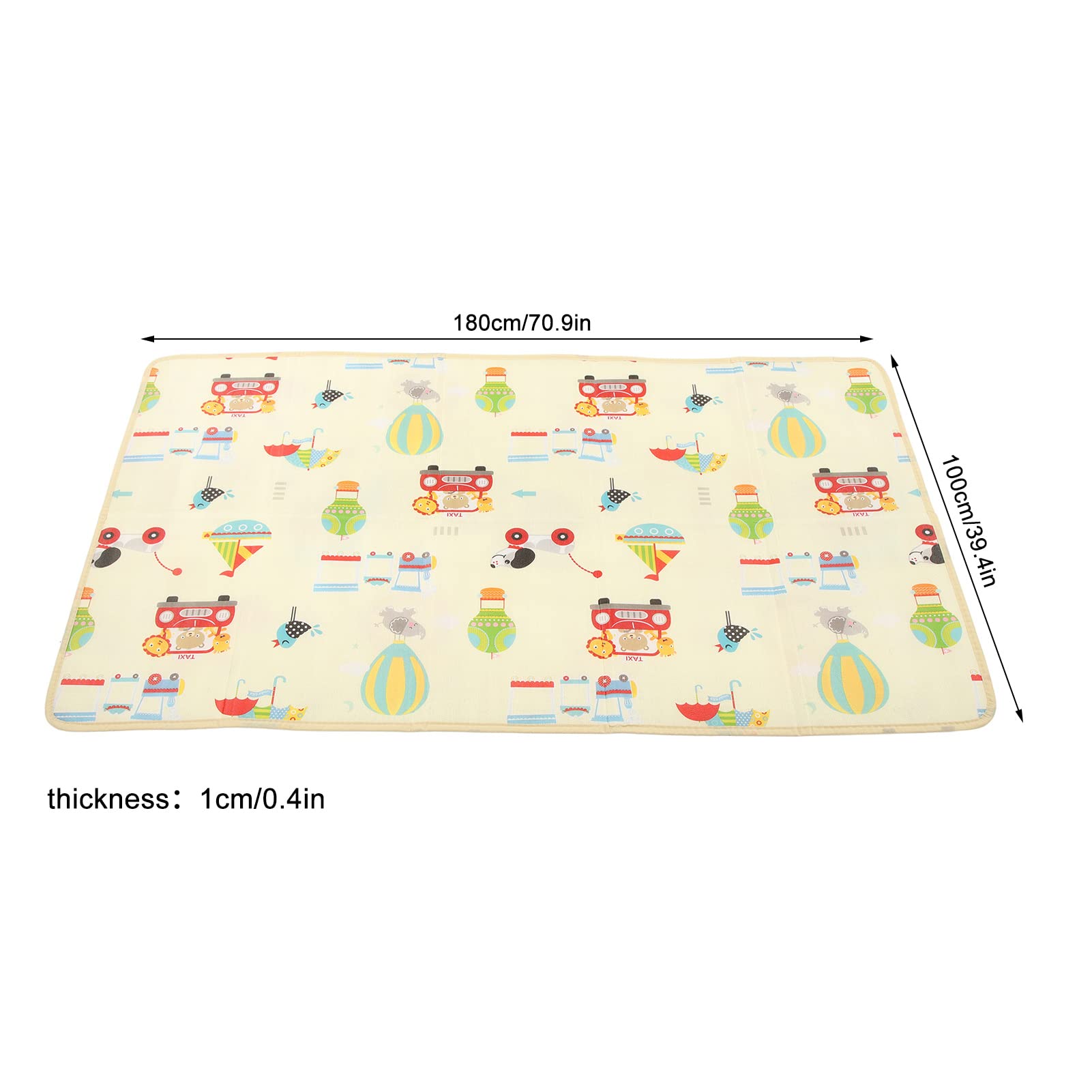 **Foldable Baby Play Mat - Extra Large Waterproof Crawling Mat for Toddlers & Infants - Non-Toxic, Odorless & Dirt-Resistant Activity Playmat for Home, Nursery & Daycare Use**    *(Use Cases: Perfect for playtime, tummy time, crawling practice, and safe floor activities at home, daycare, or outdoor adventures!)*