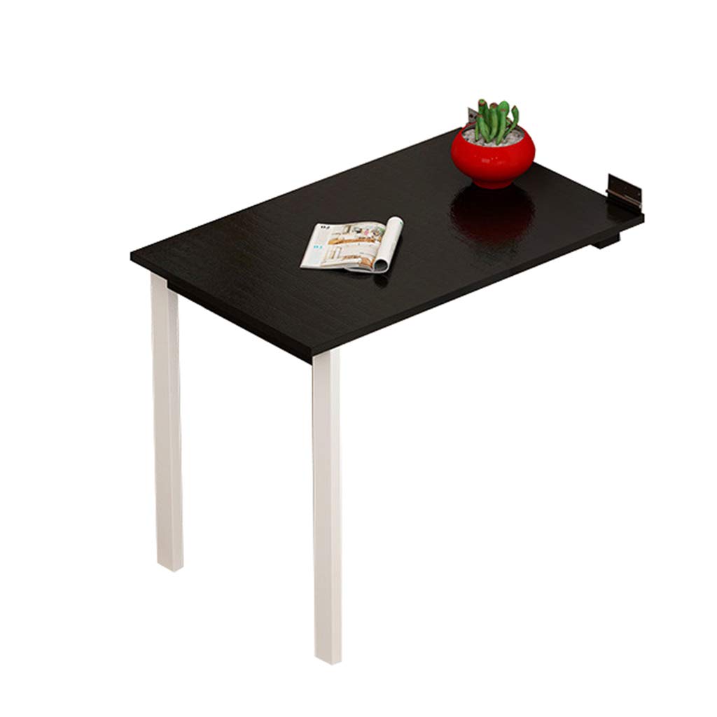 Space-Saving Folding Wall Desk - Compact 80×40×75cm Black Workstation for Small Spaces | Coffee Bar, Kitchen Dining & Home Office Computer Table | Perfect for Apartments, Dorms & Tiny Homes