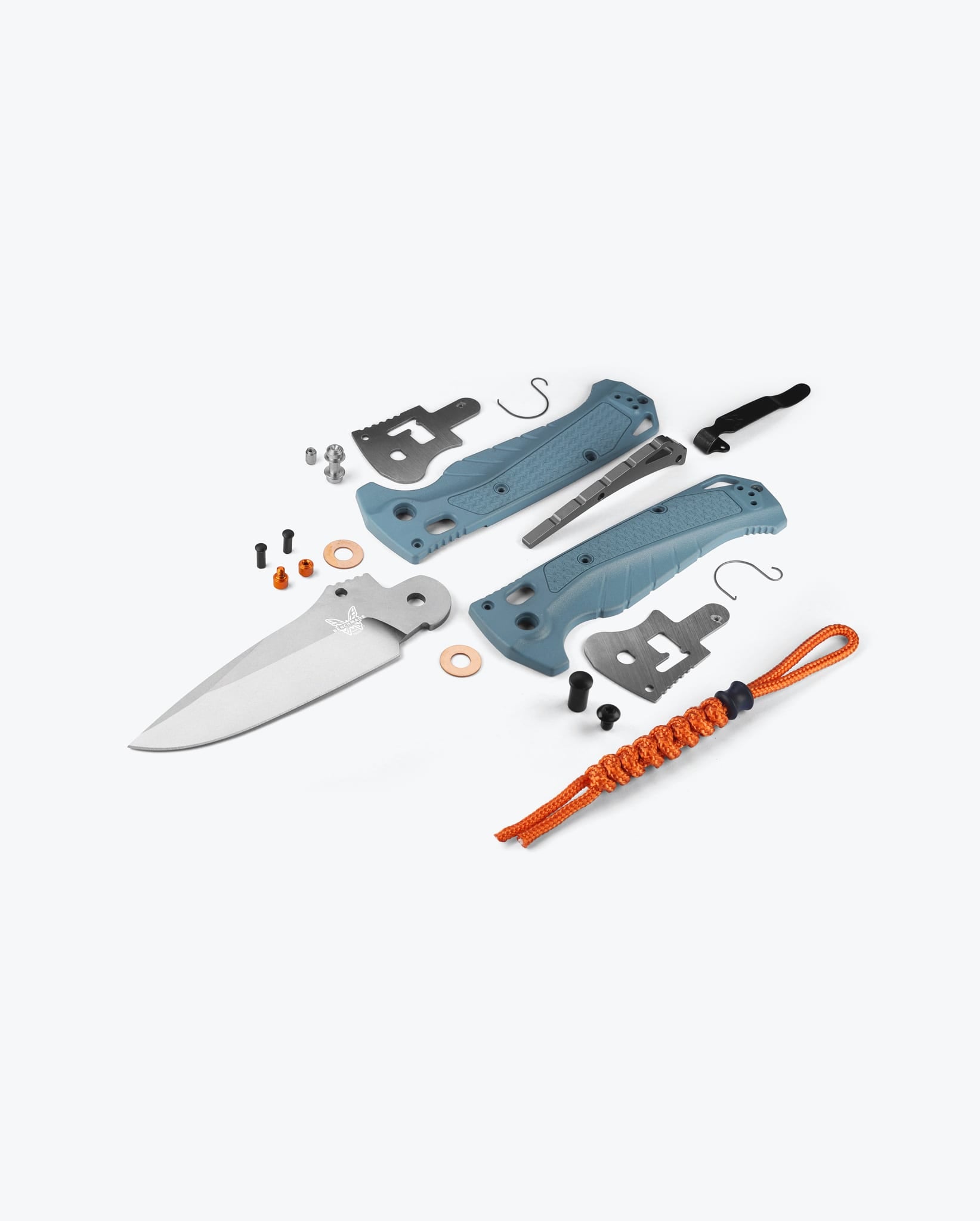 Adira™ Tactical Folding Knife - Depth Blue Grivory® Handle with Drop Point Blade | Outdoor Survival, Camping, EDC & Everyday Carry Knife