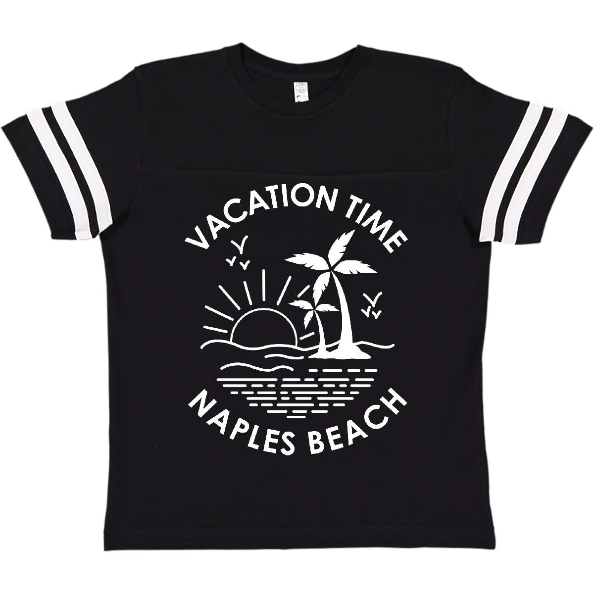 Inktastic Vacation Time in Naples Beach Youth T-Shirt - Comfortable Kids Travel Shirt for Beach Trips & Summer Vacations