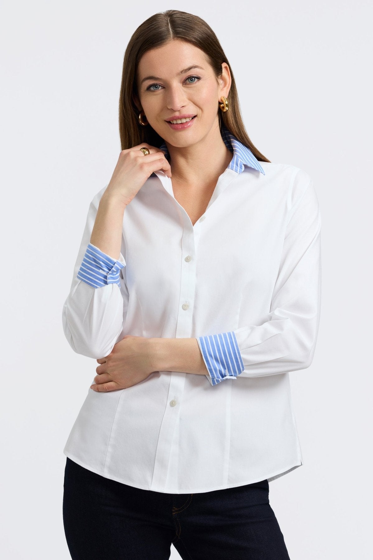 Striped w/ Contrast Solid