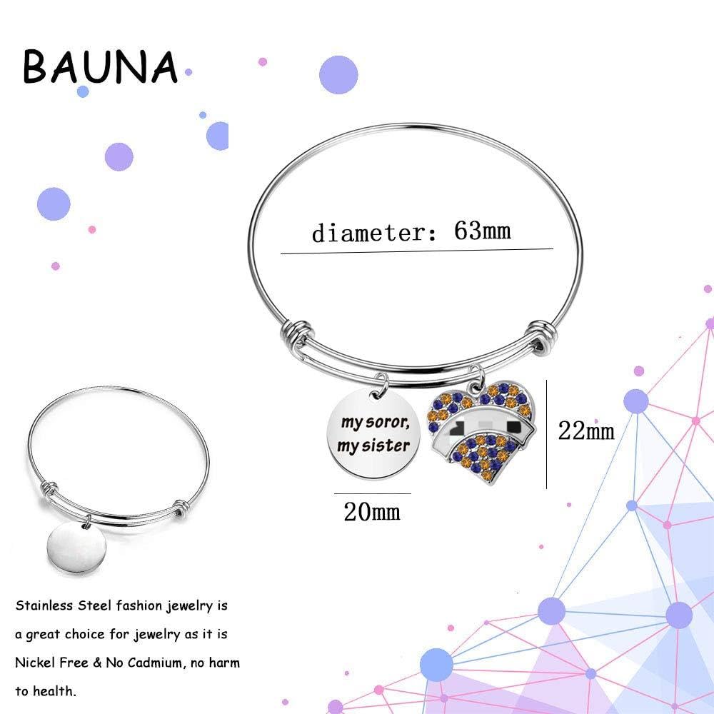 BAUNA Sorority Bracelet - Elegant Charm Bracelet Jewelry for Sisters, 1922 Sorority Gift - Perfect for Sisterhood Events, Graduation Gifts & Greek Life Accessories