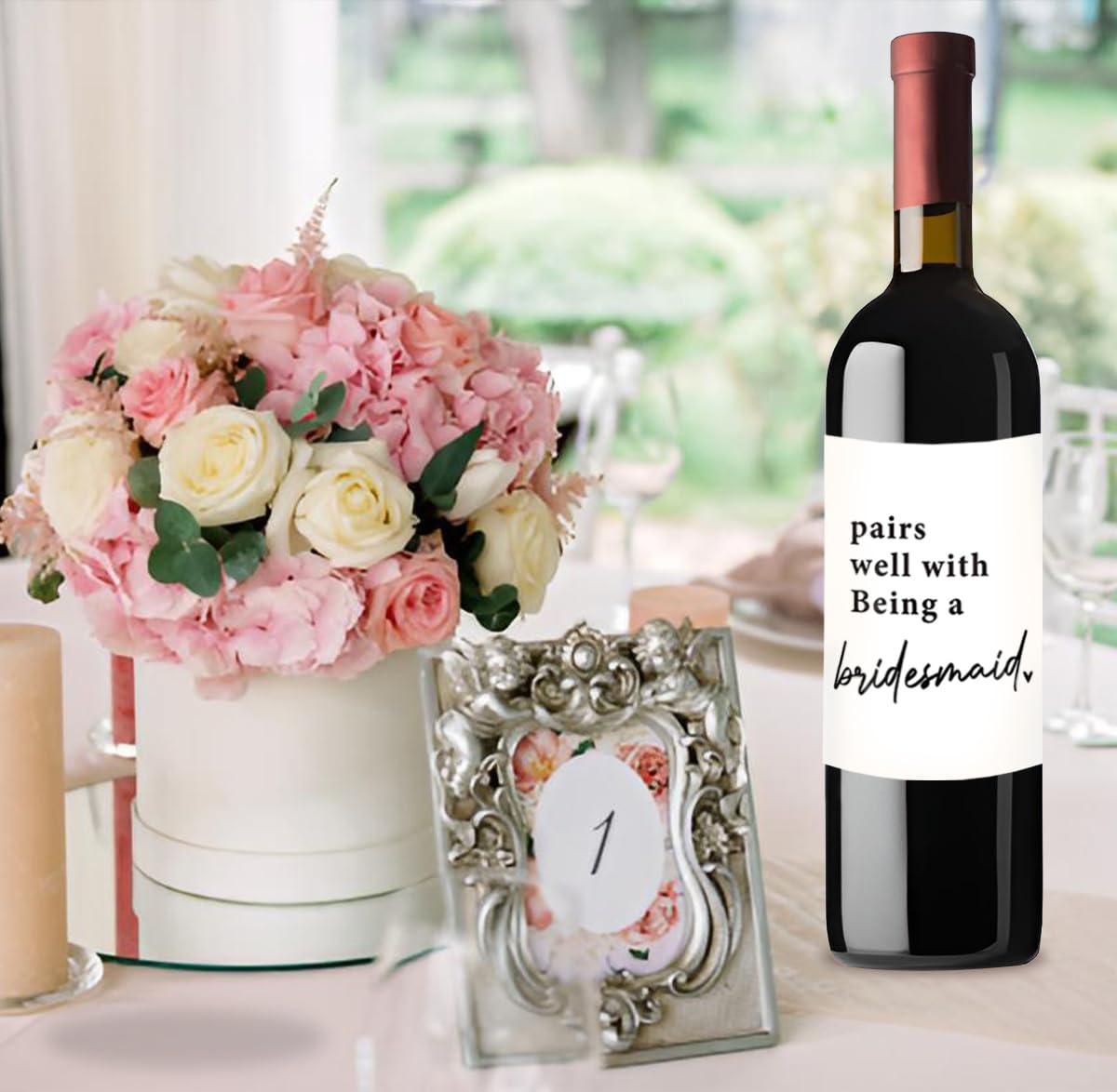24Pcs Bridesmaid Wine Labels - Unique Proposal Gifts for Bridal Showers, Will You Be My Bridesmaid Stickers, Perfect for Wedding Party Favors - Great for Bachelorette Parties, Bridal Showers & DIY Wedding Decorations