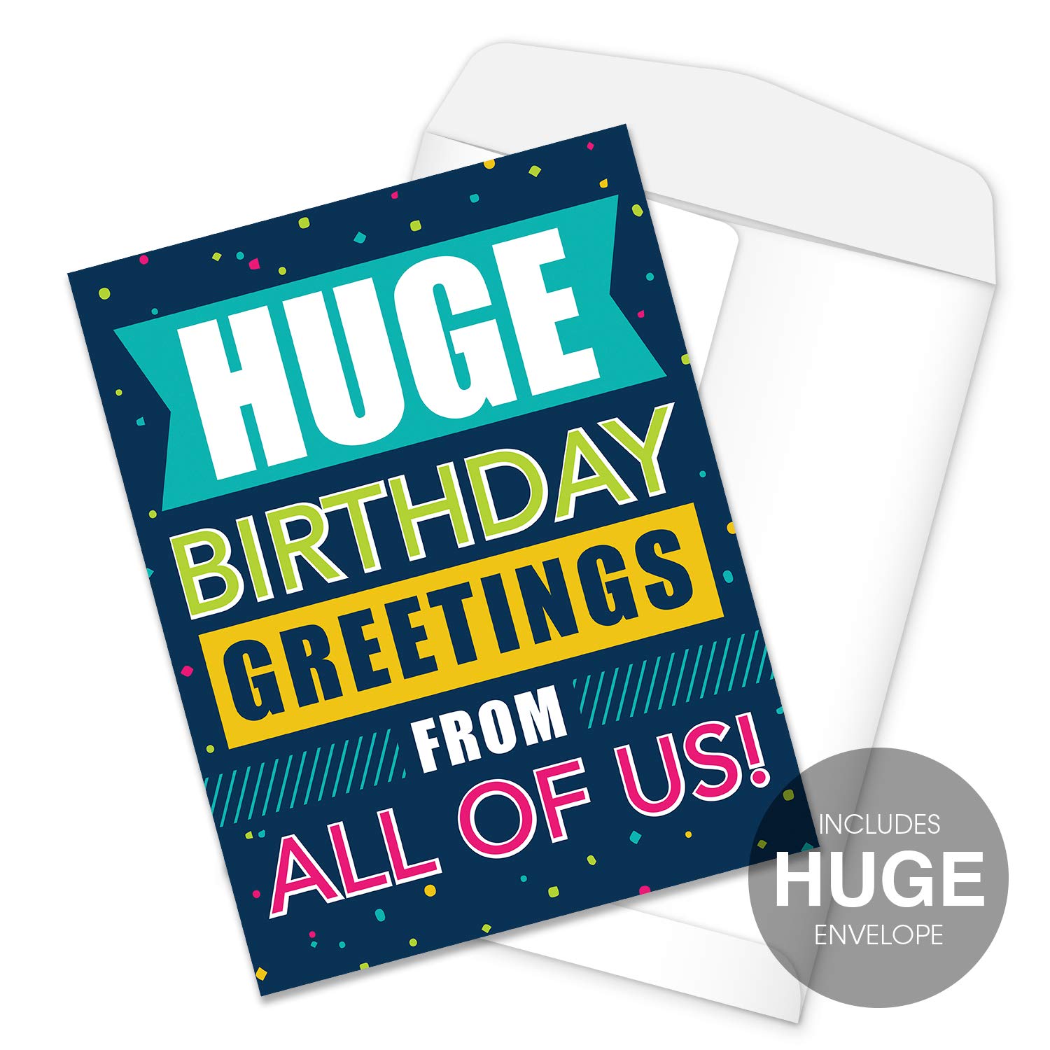 Canopy Street Big Birthday Card - 8.5 x 11 Inch Large Greeting Card for Group Signatures | Perfect for Office Celebrations, Family Gatherings & Special Occasions