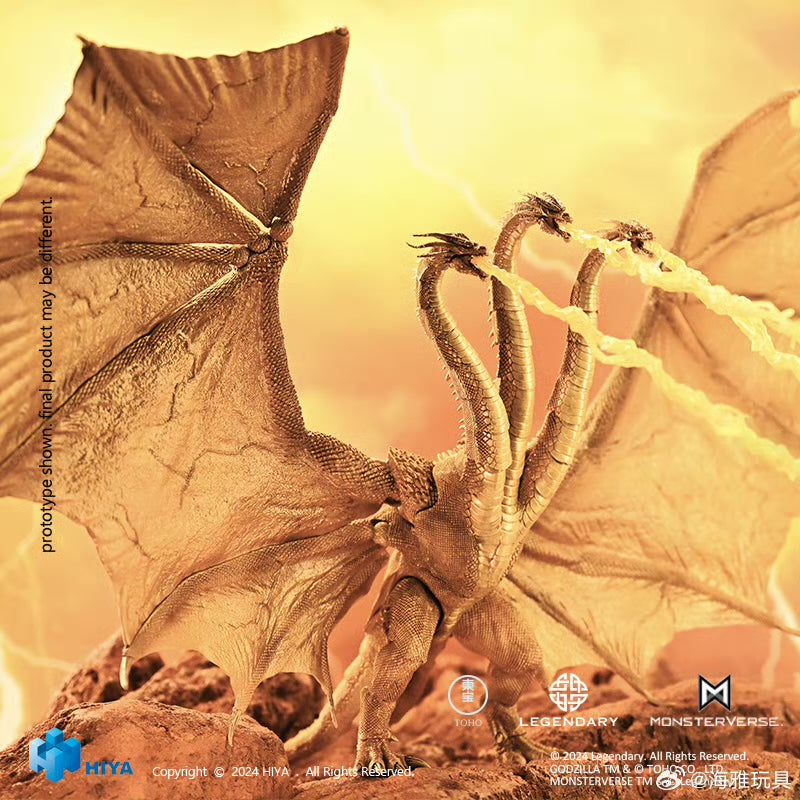 1/18 Scale HIYA 14-inch Godzilla vs King Ghidorah Action Figure - King of the Monsters Gravity Beam Version | Collectible Movie Toy for Display & Play | Perfect for Fans, Gift Giving & Home Decor