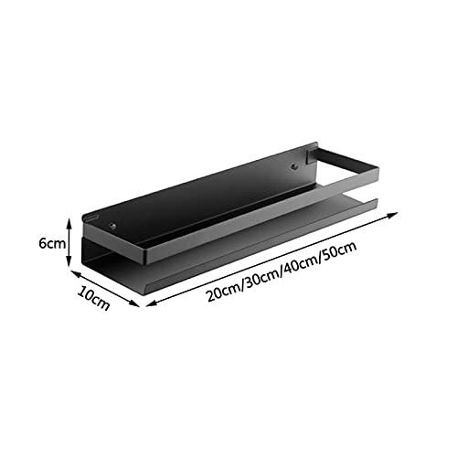 Modern Matte Black Bathroom Corner Shelf - 40cm Waterproof Shower Organizer for Bathroom & Kitchen - Space-Saving Wall Mounted Storage Solution - Perfect for Toiletries, Soap, and Shampoo in Small Spaces