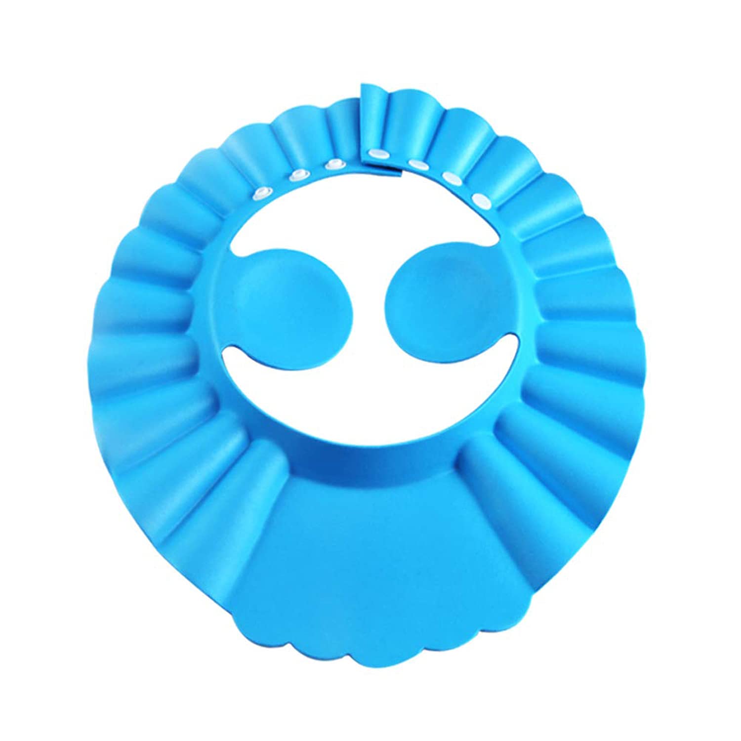 Soft EVA Foam Adjustable Baby Bath Cap - Waterproof Shower Protection for Infants & Toddlers (Blue) - Gentle Head Support for Safe Bath Time, Swimming & Hair Washing