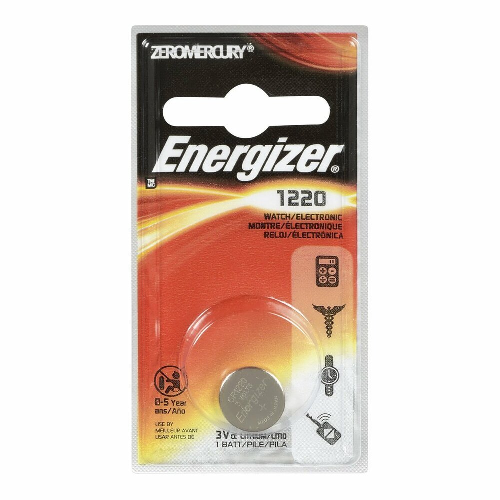 Energizer 1220 3V Lithium Battery - Long Lasting Power for Watches, Calculators, Key Fobs & Medical Devices | Reliable Backup Battery for Home & Office Use