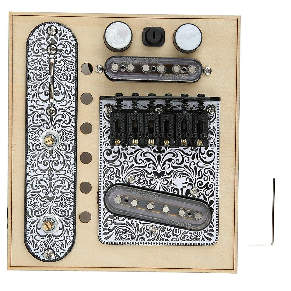 Electric Guitar Pickup Control Plate & Saddle Bridge Plate Set for ST Guitars - Professional Upgrade Kit for Enhanced Tone & Playability | Perfect for Live Performances, Studio Recording & DIY Guitar Mods