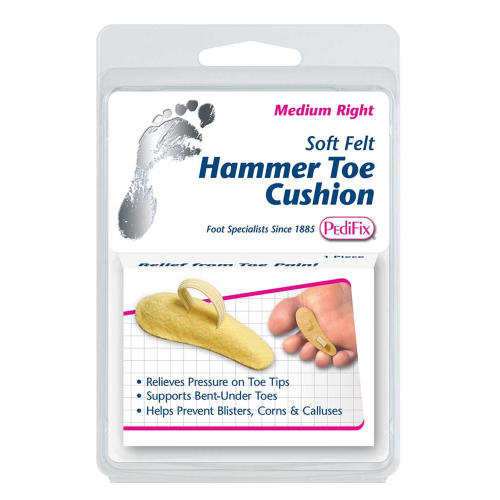 PediFix Hammer Toe Crest Cushion - Toe Straightener & Pain Relief for Hammertoes, Bunions & Corn - Comfortable Gel Pad for Daily Wear & Foot Support (Great for Walking, Running & Dress Shoes)