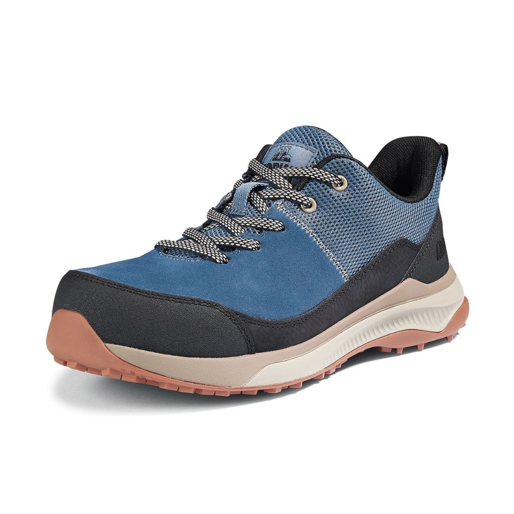 Kodiak Quicktrail Leather Women's Composite Toe Work Safety Athletic Shoes 835BIN - Indigo Blue - Slip Resistant & Comfortable for Construction, Warehouse & Outdoor Work