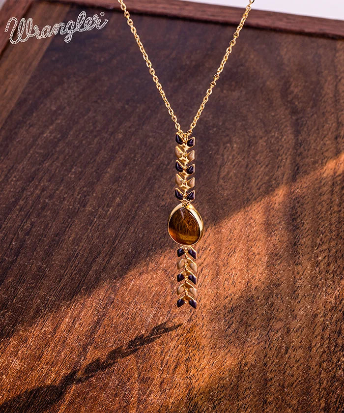 Wrangler Demeter’s Tear Onyx Necklace for Women - Elegant Black Gemstone Pendant Jewelry Gift for Birthday, Anniversary & Special Occasions | Perfect for Everyday Wear, Date Nights & Formal Events