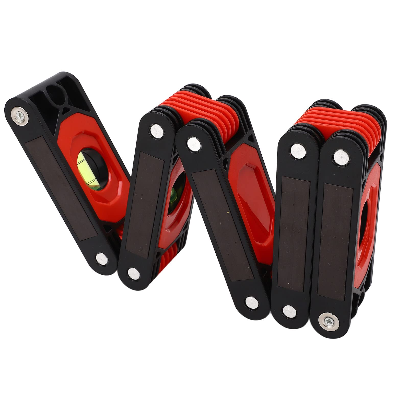 Foldable Level with 4 Bubbles - High Accuracy Expandable Angle Measuring Tool with Magnet for DIY, Home Decoration & Furniture Installation | Perfect for Carpentry, Wall Mounting & Construction Projects