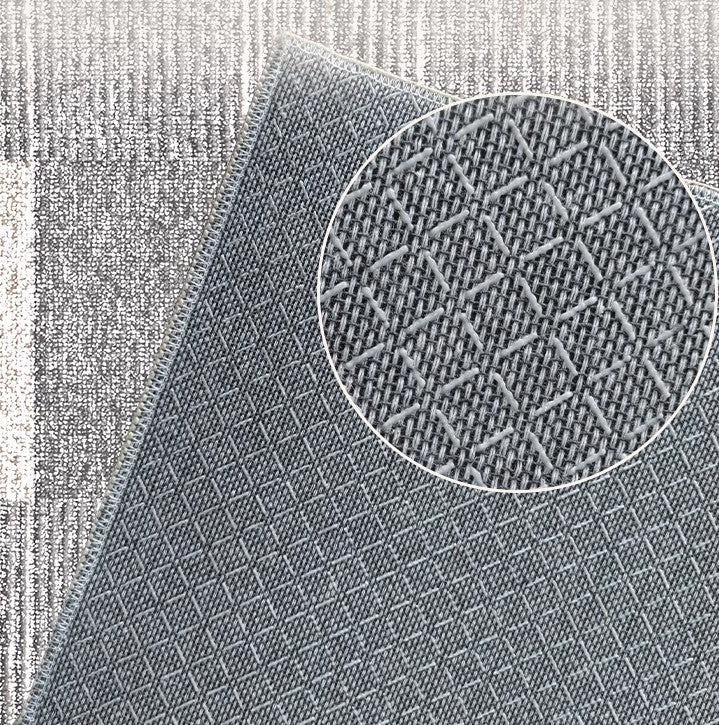 Modern Geometric Area Rug - Extra Large Gray Floor Carpet for Dining Room, Living Room, Bedroom & Office - Non-Slip Soft Home Decor Rug for High Traffic Areas