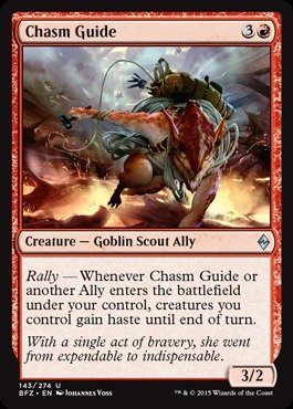 Magic: The Gathering - Chasm Guide (143/274) Foil Card - Battle for Zendikar Expansion - Rare MTG Collectible for Deck Building & Strategy Games