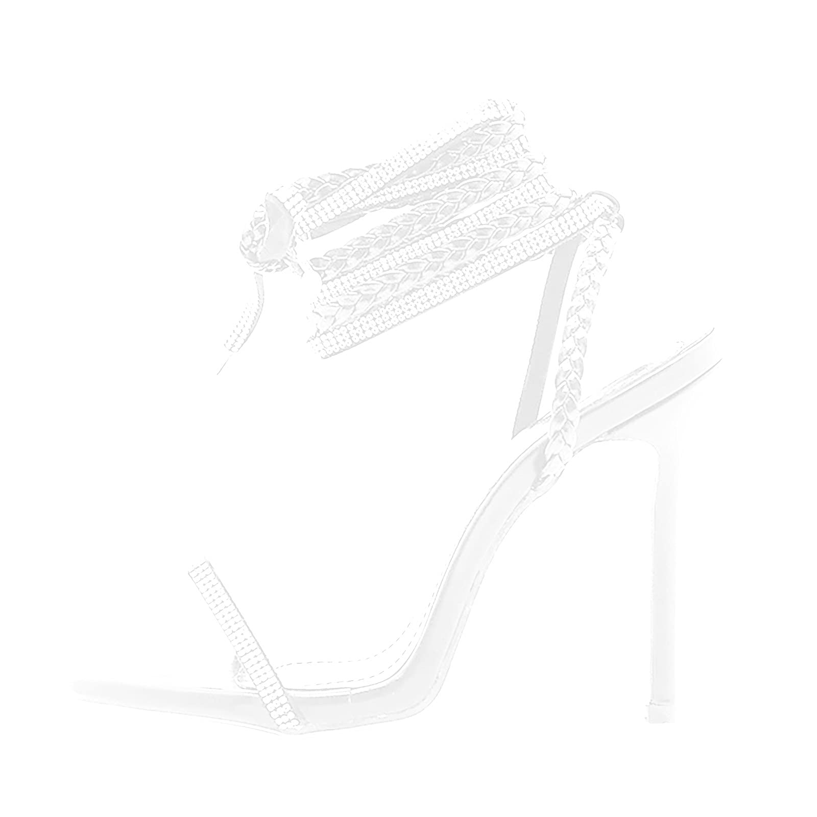 Stylish Women's High Heel Gladiator Sandals - Rhinestone Strappy Summer Sandals for Casual & Elegant Outfits | Perfect for Parties, Weddings & Date Nights