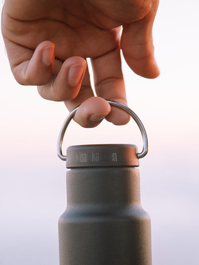 Klean Kanteen Loop Cap With Bale - Stainless Steel Water Bottle Lid for Outdoor, Hiking, and Travel - Eco-Friendly & Leak-Proof