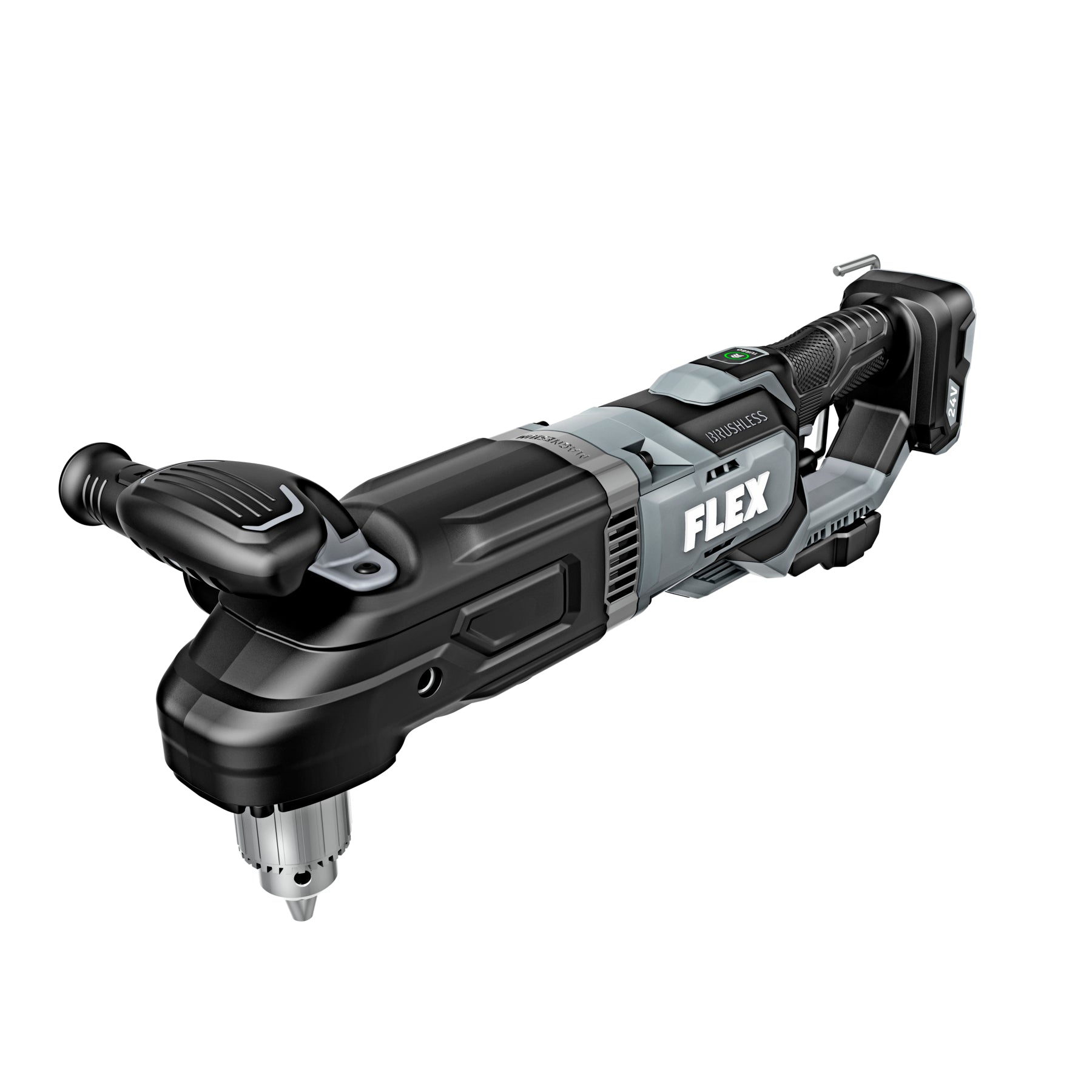 FLEX FX1681 Z 24V Cordless Right Angle Drill - 1/2 Inch Chuck, 2-Speed Gear, Tool Only (Ideal for Tight Spaces, HVAC, Plumbing & Electrical Work)