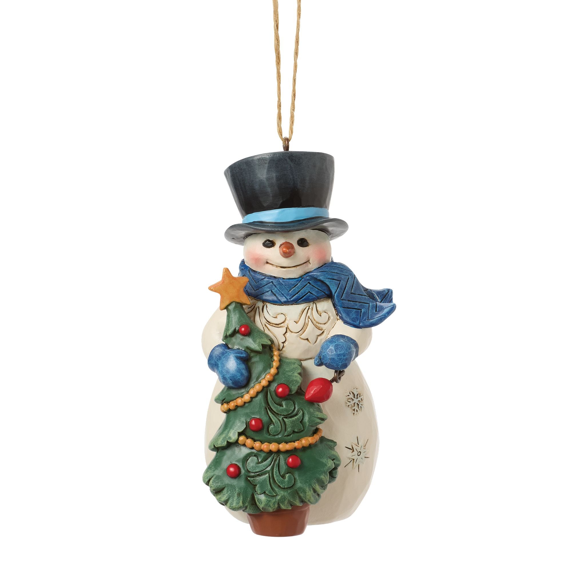 Christmas Snowman Tree Ornament - Handmade Holiday Decor for Xmas Tree, Home, and Festive Party Decorations