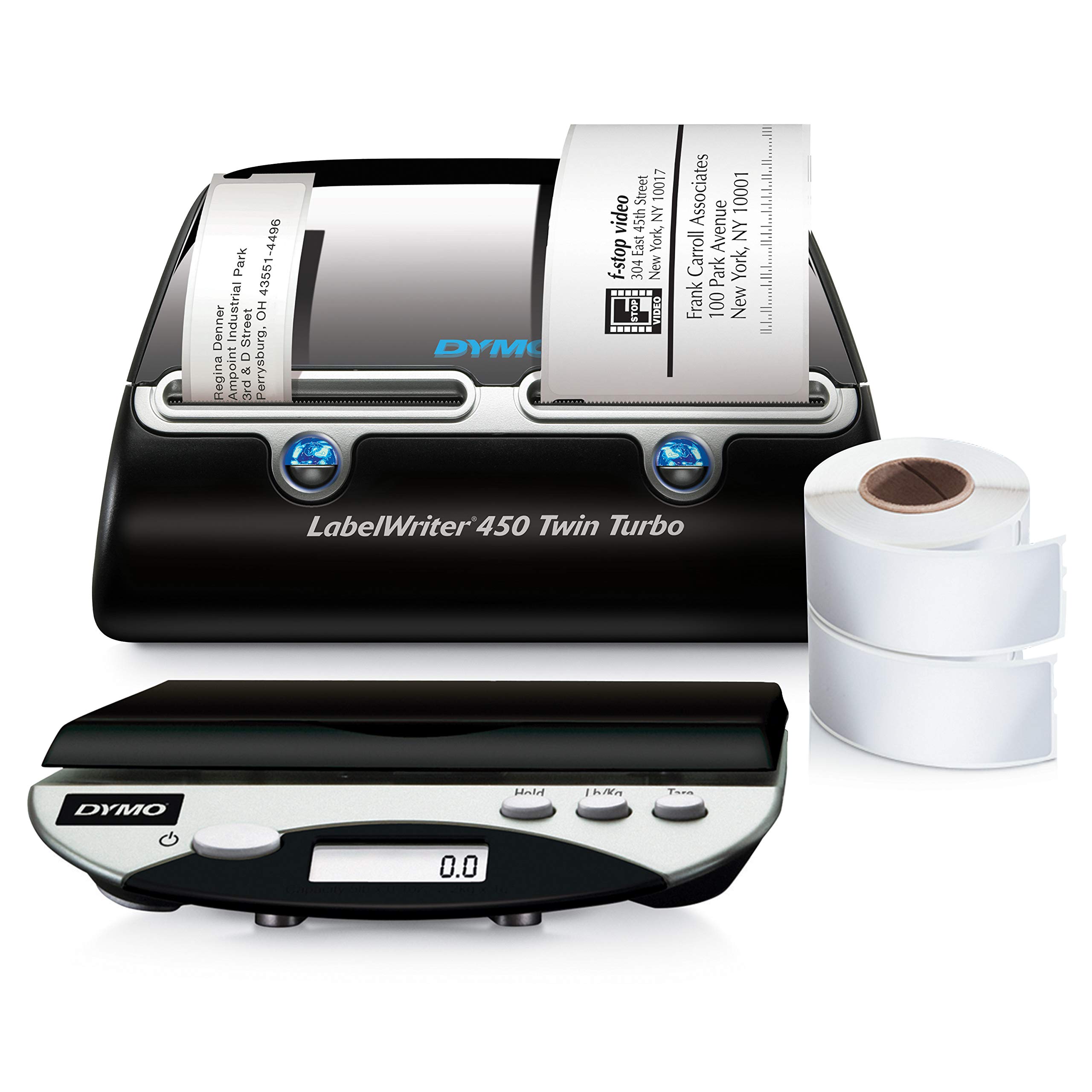 DYMO LabelWriter Twin Turbo Label Printer with Scale - Desktop Mailing Solution for Shipping Labels (1757660) | Perfect for Small Business Shipping & E-commerce Packaging