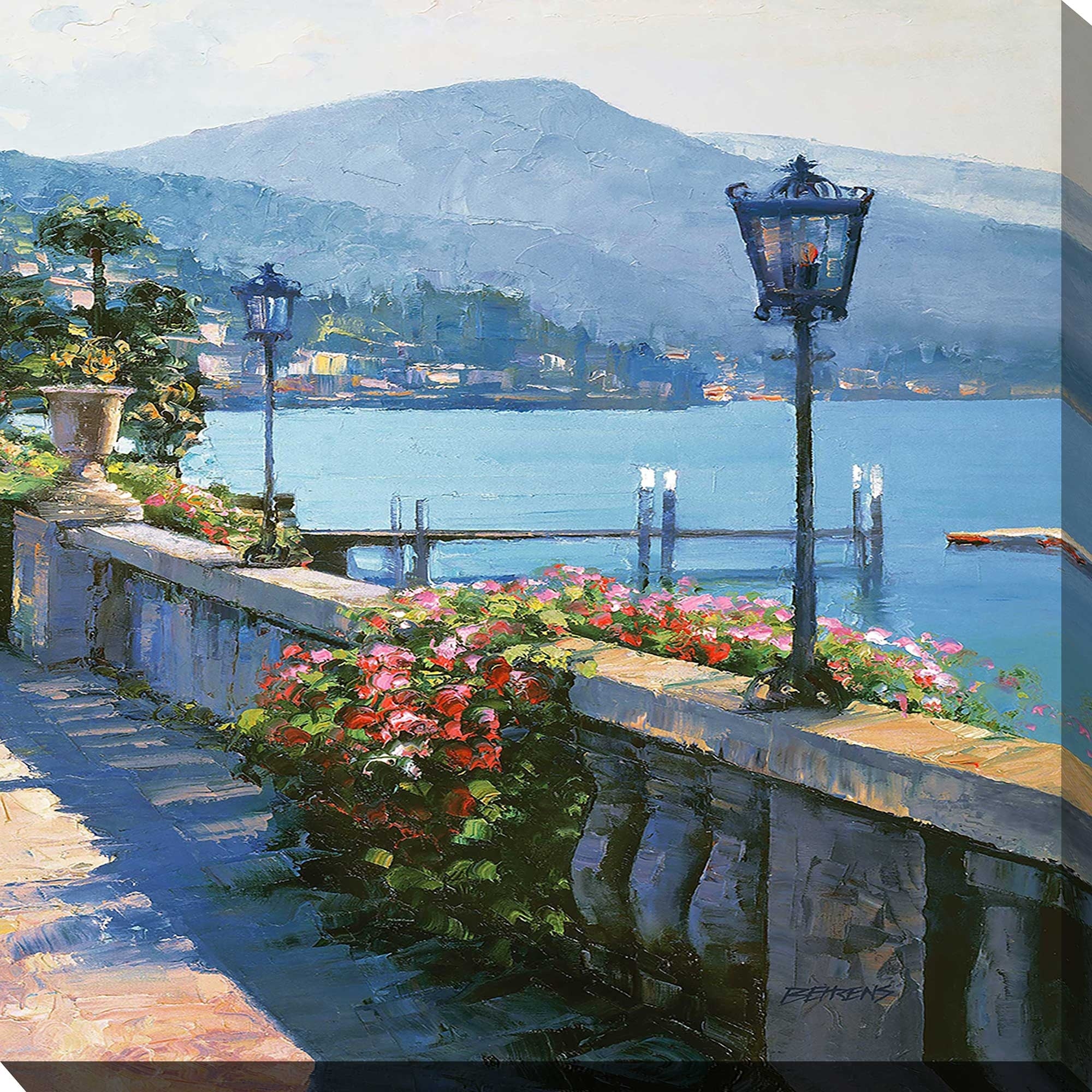 Bellagio Promenade by Howard Behrens II - Premium Canvas Art Print - Perfect for Living Room, Bedroom & Office Wall Decor