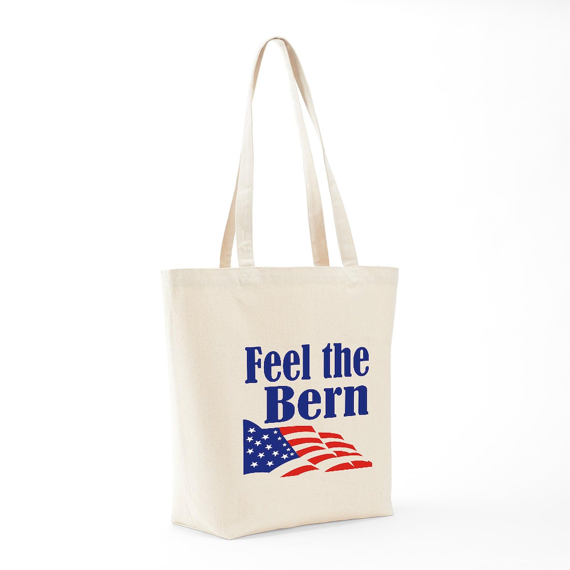 Feel The Bern Tote Bag - Eco-Friendly Natural Canvas Reusable Shopping Bag for Groceries, Beach & Everyday Use
