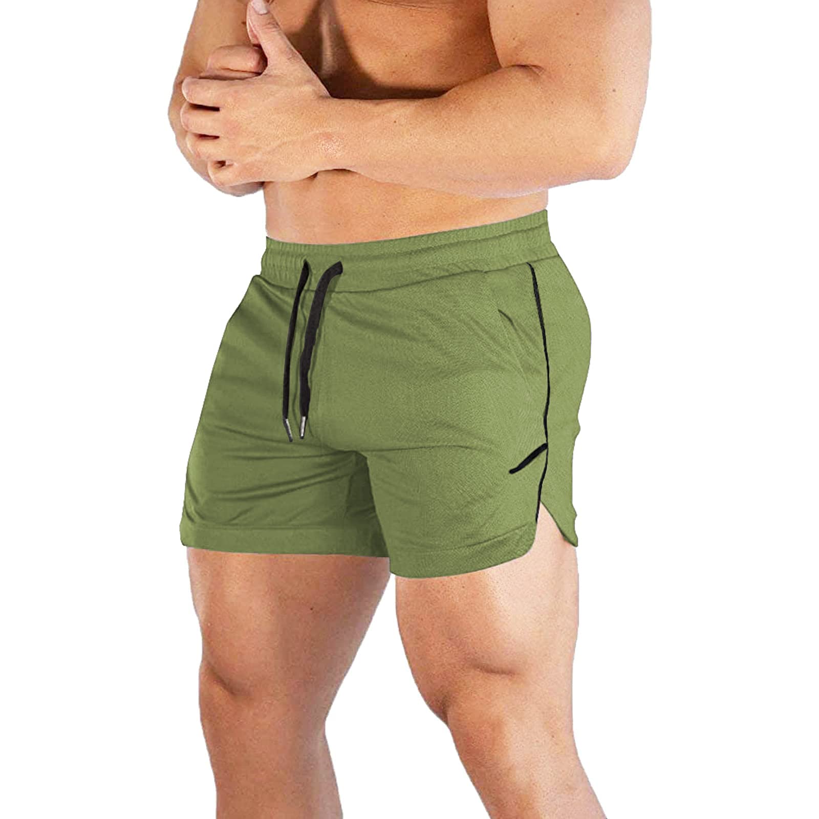 CEHT Men's Workout Running Shorts - Lightweight Athletic Gym Shorts with Zipper Pockets for Jogging, Training & Fitness | Breathable Quick-Dry Sports Shorts for Men