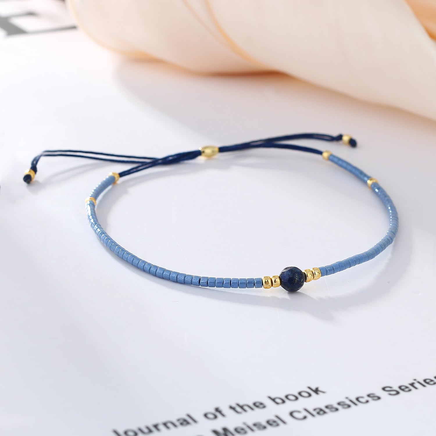 KELITCH Women's Miyuki Beaded Friendship Bracelet - Adjustable Bohemian Crystal Agate Bangle for Women | Perfect for Gifts, Boho Fashion & Everyday Wear