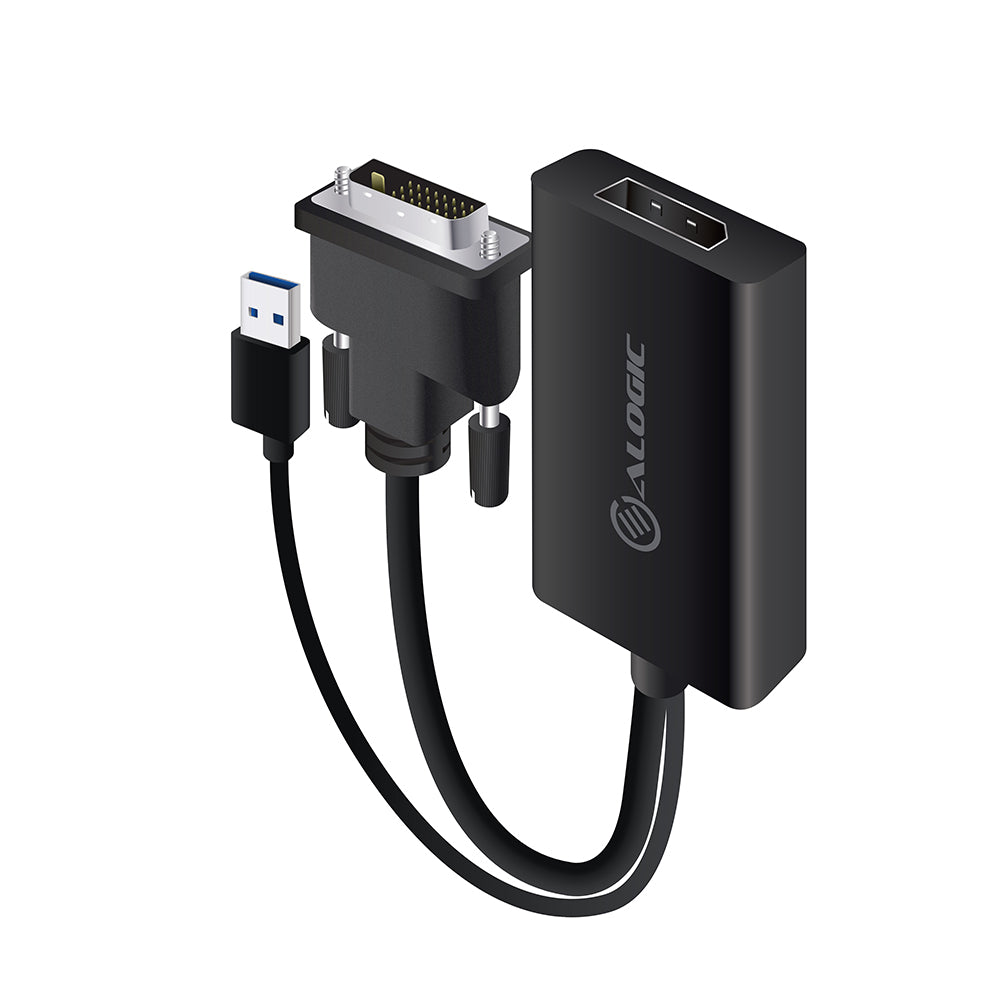 Premium DVI to DisplayPort Adapter Converter - Male to Female for PC, Monitor, Laptop & Home Theater Setup | High-Speed Digital Video Connection