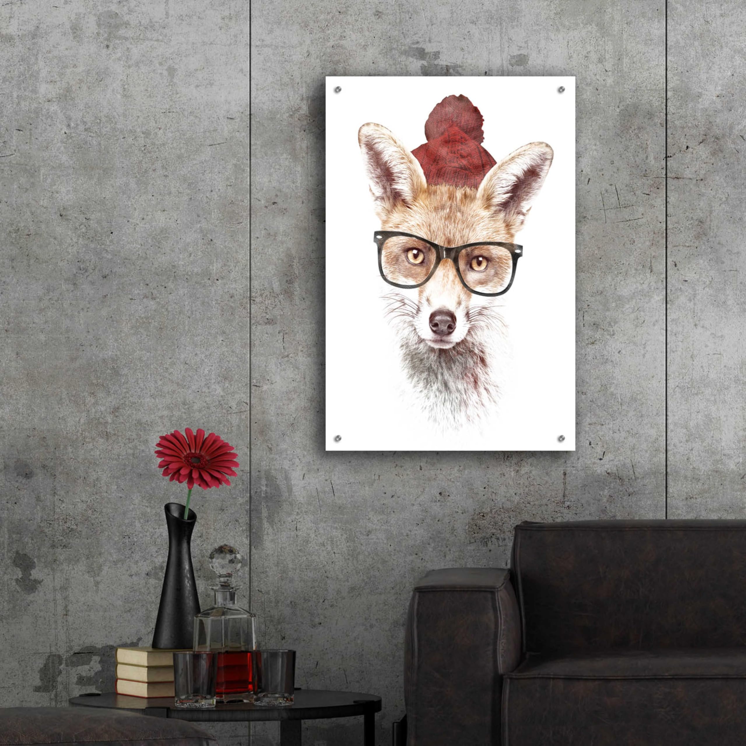 Epic Art 'It’s Pretty Cold Outside' by Robert Farkas - 24x36 Inch Acrylic Glass Wall Decor - Modern Home & Office Wall Art for Living Room, Bedroom, or Office